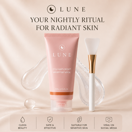 LUNE Collagen Night Wrapping Mask – product jar